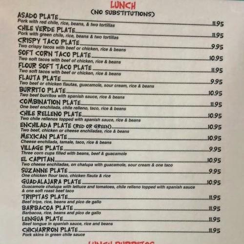 La Esperanza Mexican Restaurant menu in Odessa, Texas, USA