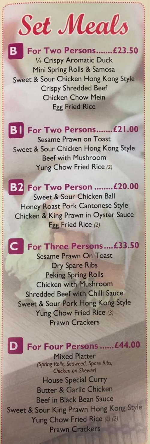 China Chef menu in Chesapeake, Virginia, USA