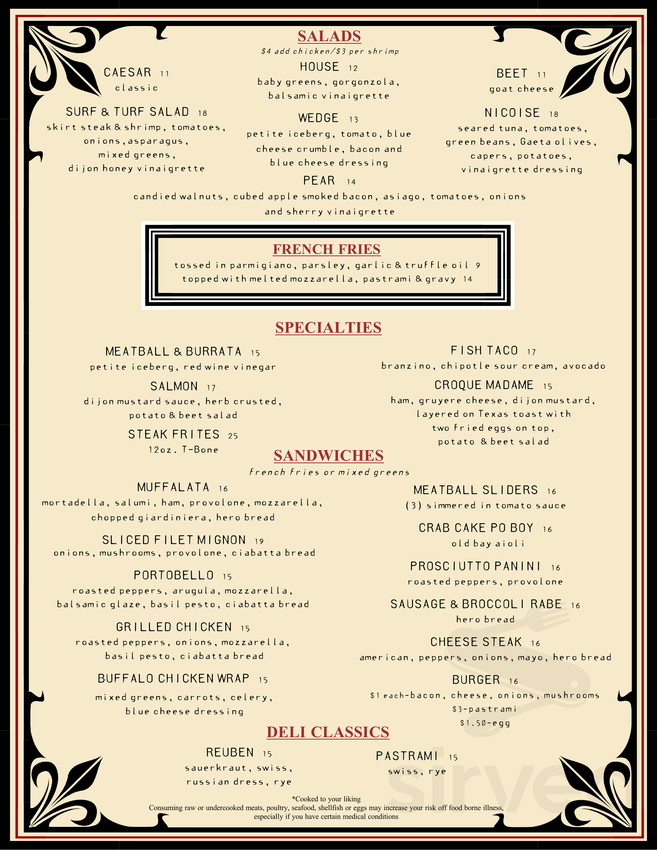 Menu for Vittorio's in Amityville, NY | Sirved