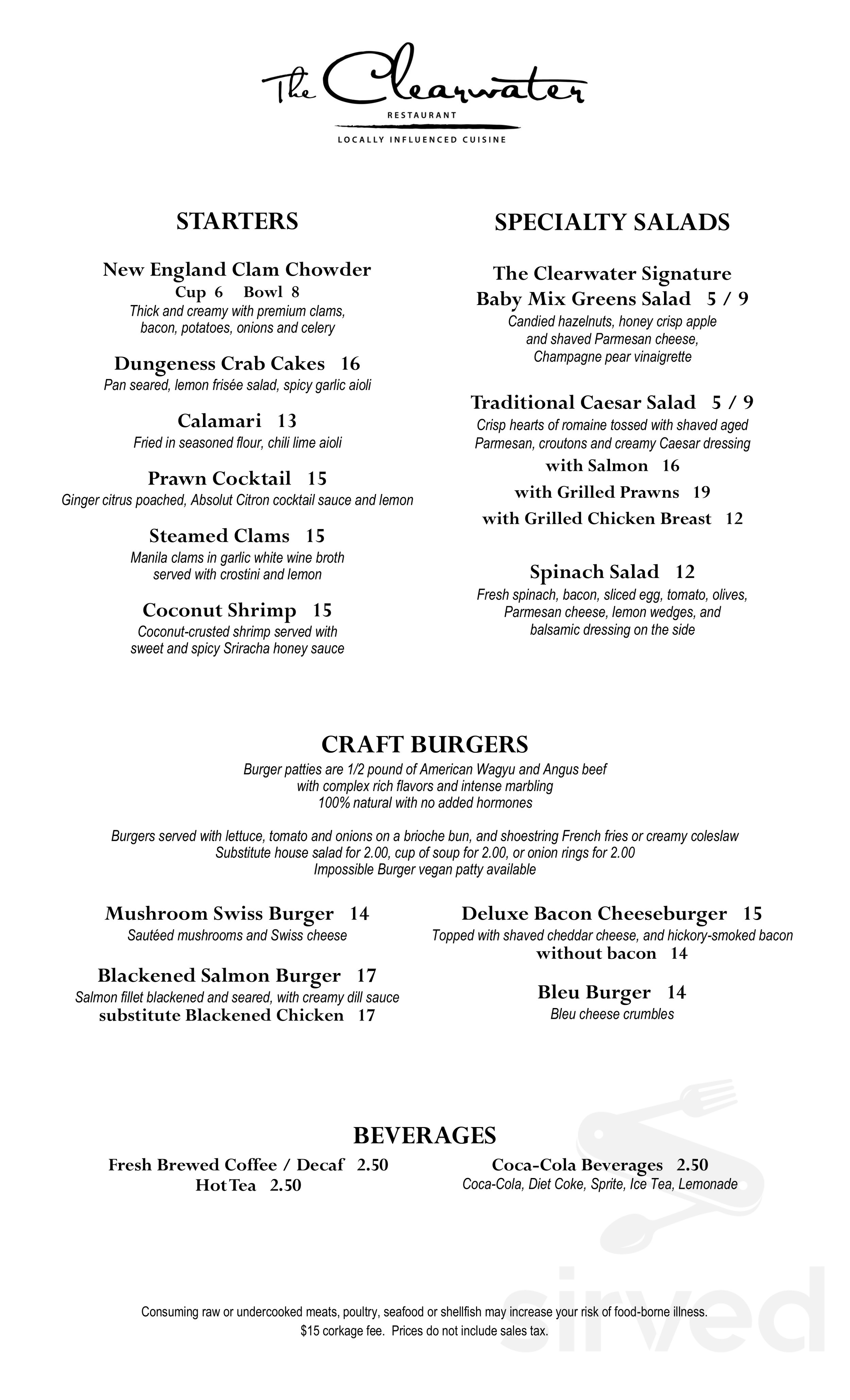 Suquamish Clearwater Casino Resort menus in Suquamish, Washington