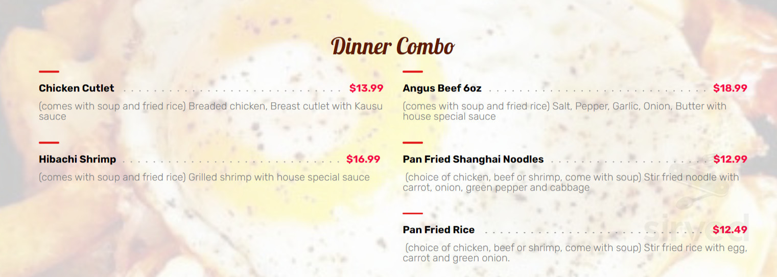 Colala Poutine & Bar menu in Beaverton, Ontario, Canada