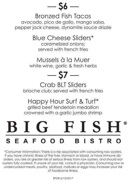 Charley's Crab menu in Grand Rapids, Michigan, USA