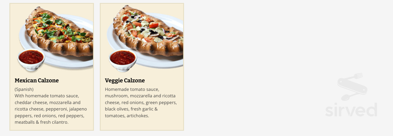 Big Mama's &amp; Papa's Pizzeria menu in Granada Hills, California, USA