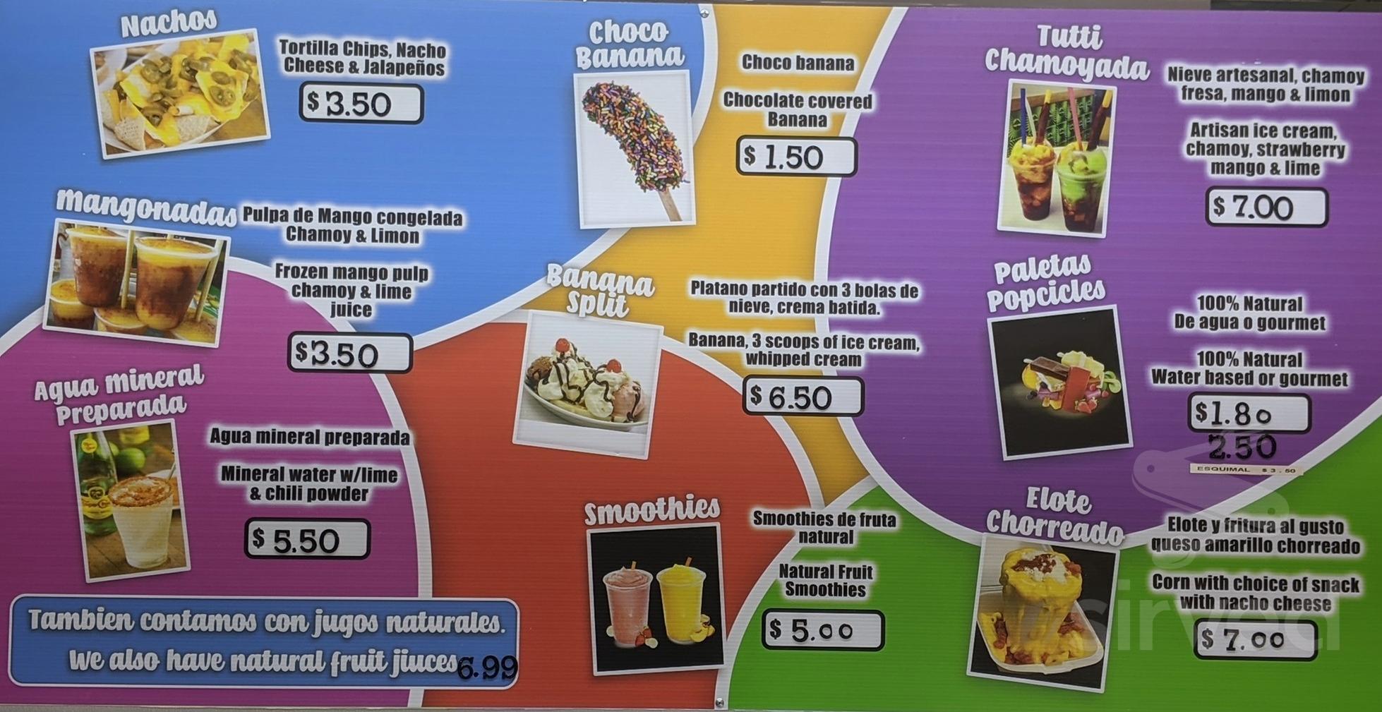 Hurst Menu Menu - Hurst TX's Tutti-frutti ice cream shop & paleteria | Sirved