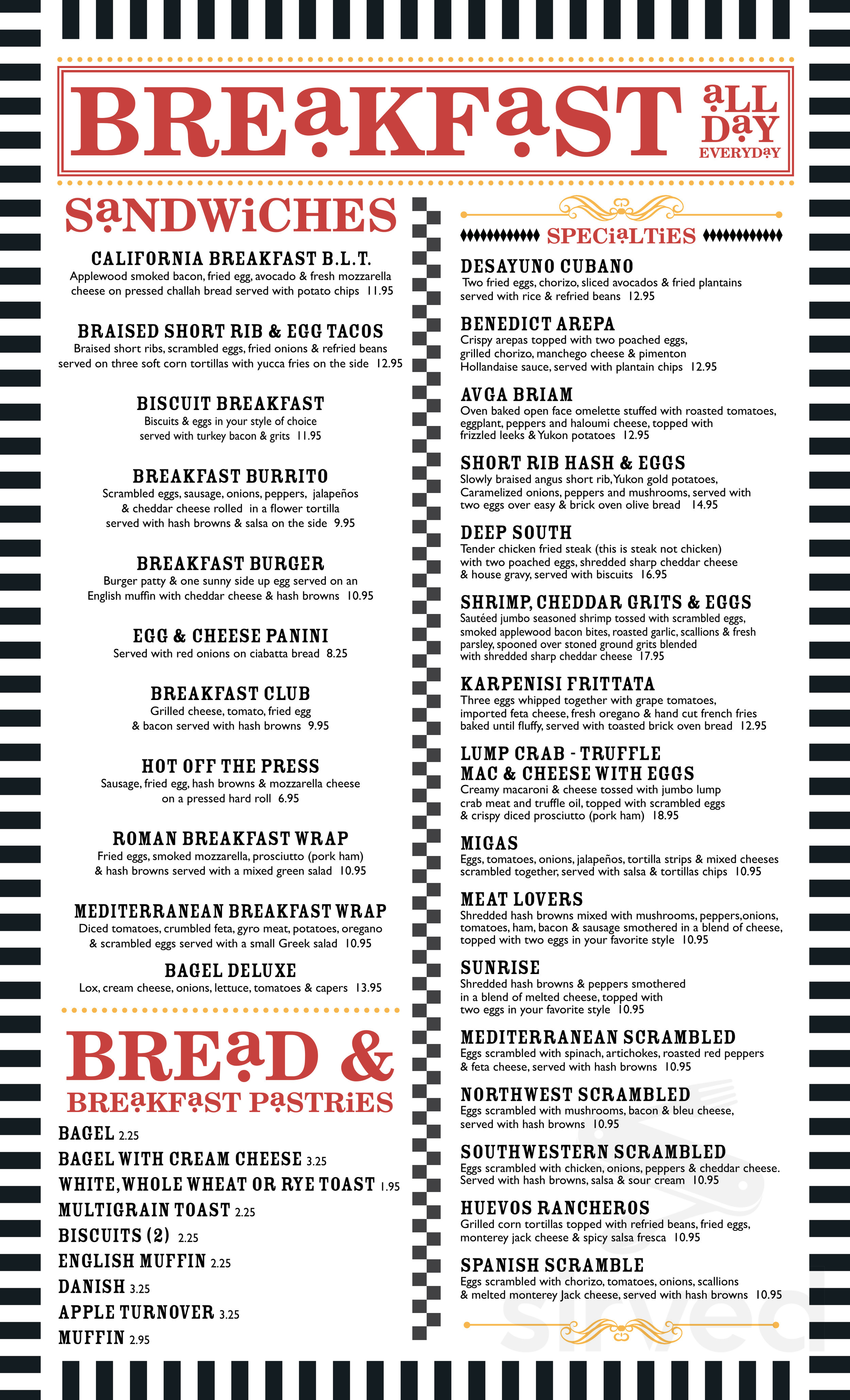 Menu - Hackensack NJ's Chit Chat Diner | Sirved