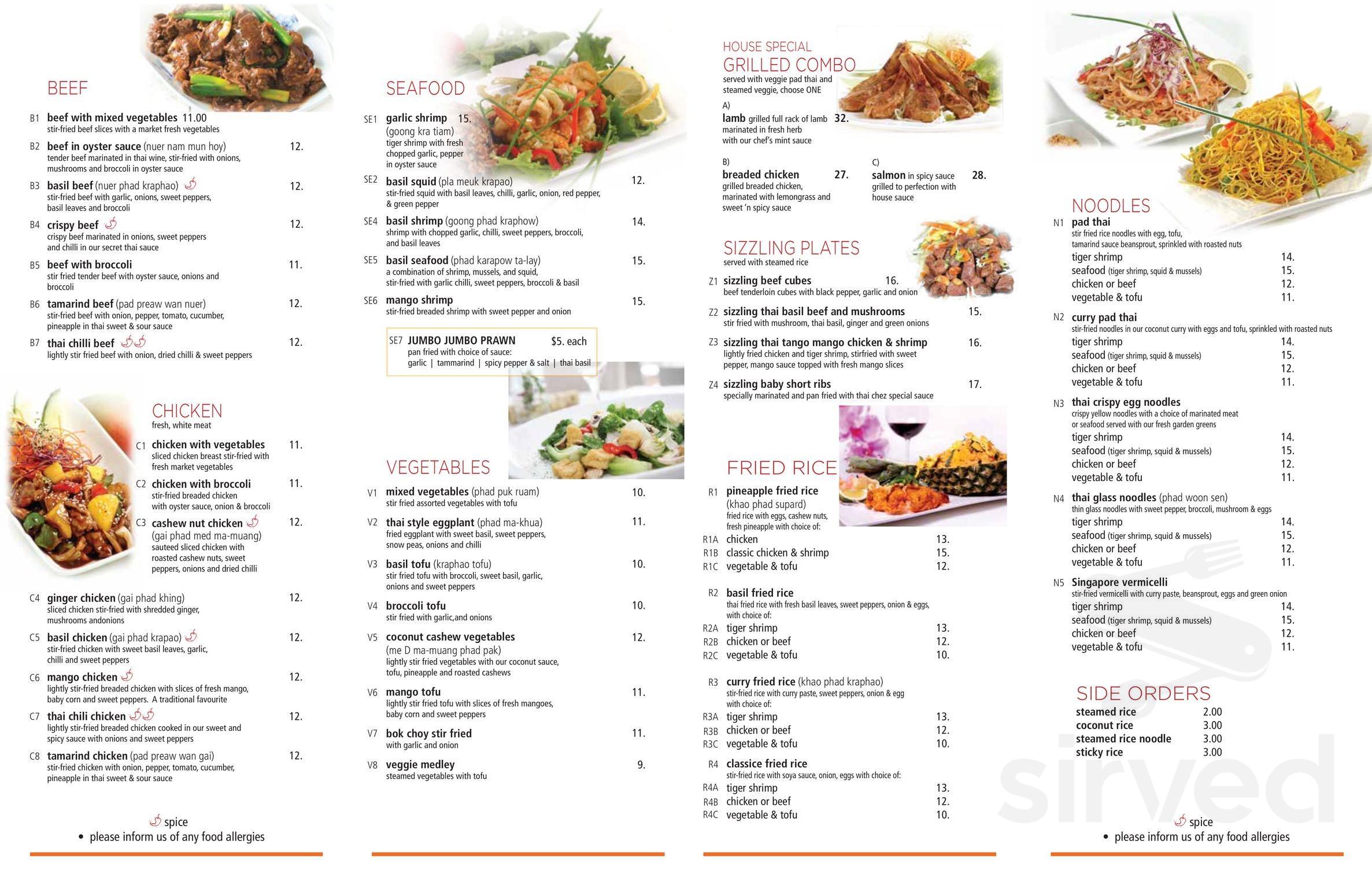 Joyous Thai Phaze 2 menu in Etobicoke, Ontario, Canada