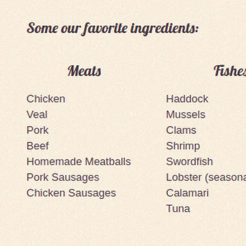 Nappi's Restaurant menu in Medford, Massachusetts, USA