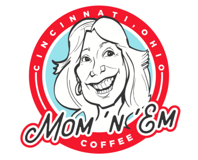Mom 'n 'em Coffee & Wine Logo in Cincinnati, Ohio