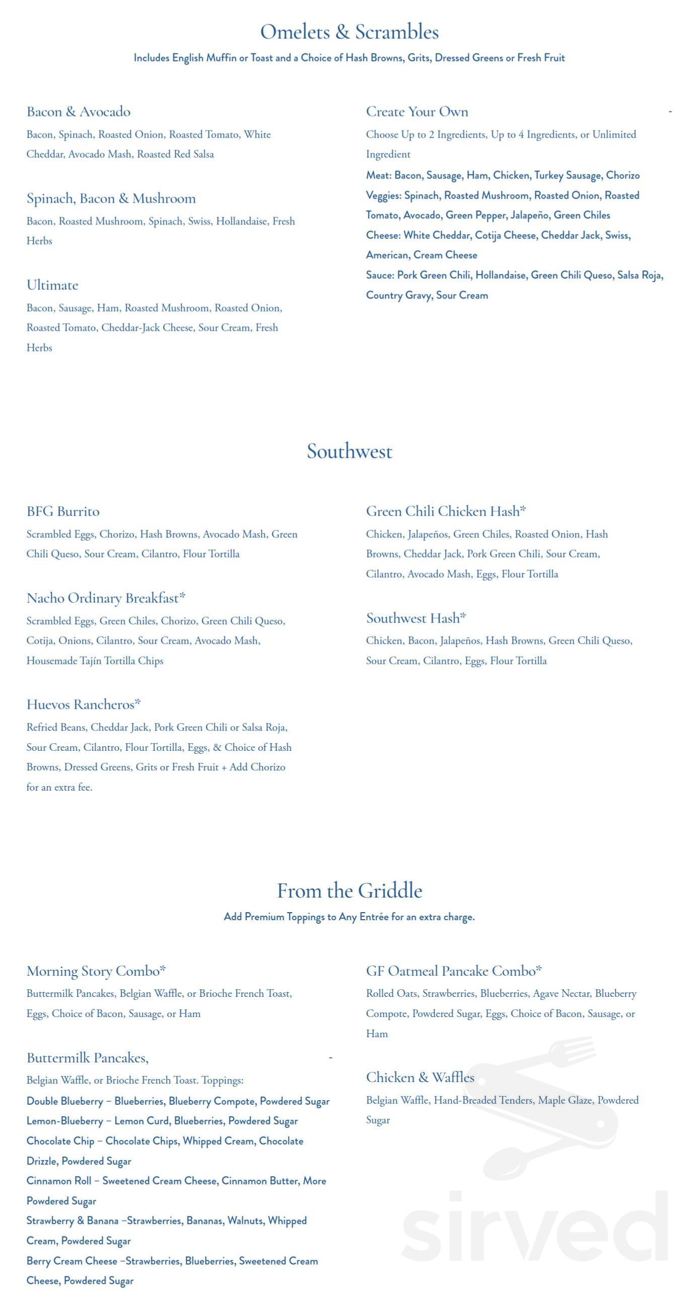 Morning Story Marion menu in Marion, Iowa, USA