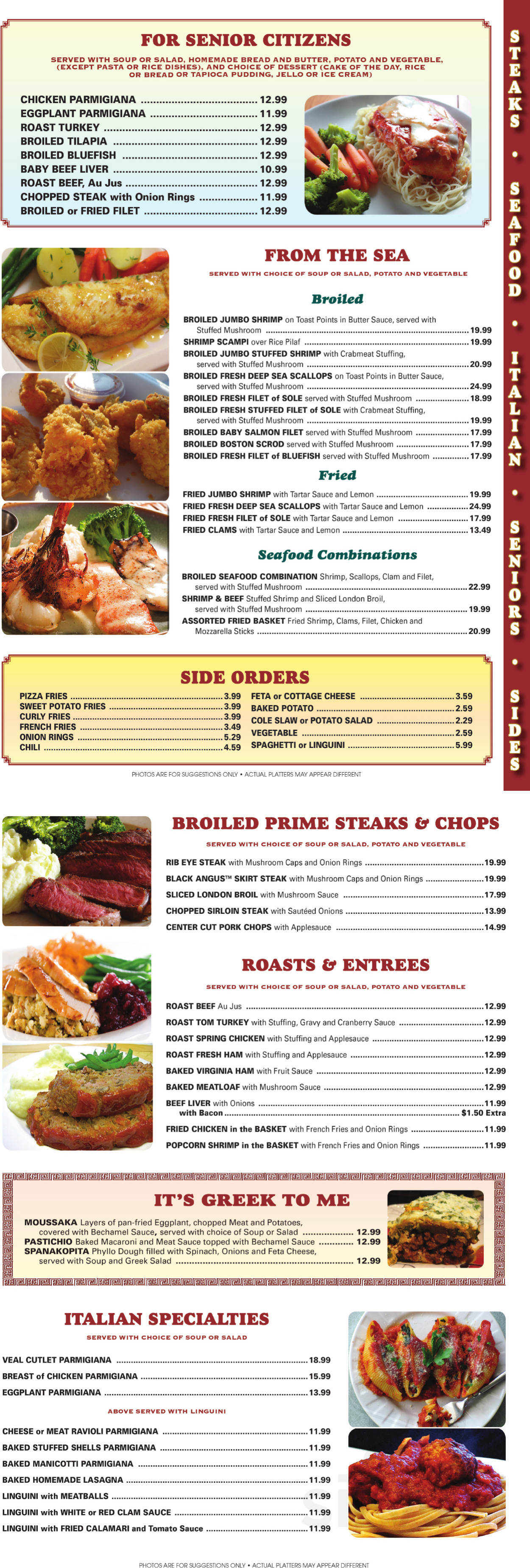Menu - Brick Township NJ's Brick Diner | Sirved