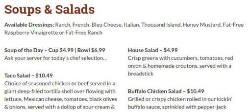 Menu for Ole Piper Inn in Blaine, MN | Sirved