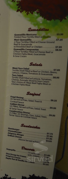 Menu - Midland TX's Carambas Spanish Inn | Sirved