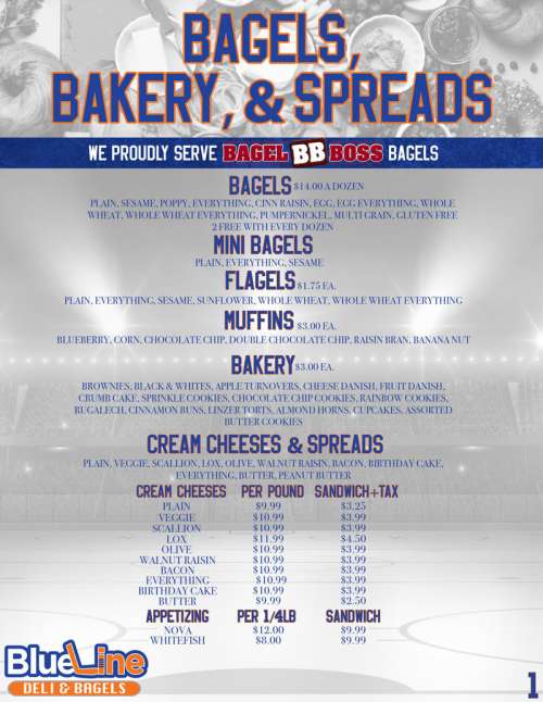 Blue Line Deli & Bagels menu in Huntington, New York, USA