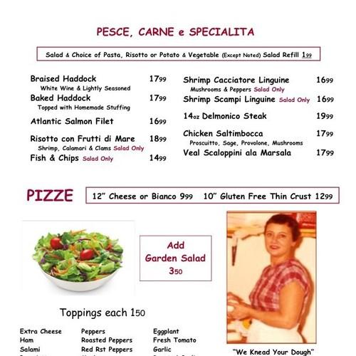 La Cantina Italiana menu in Framingham, Massachusetts, USA