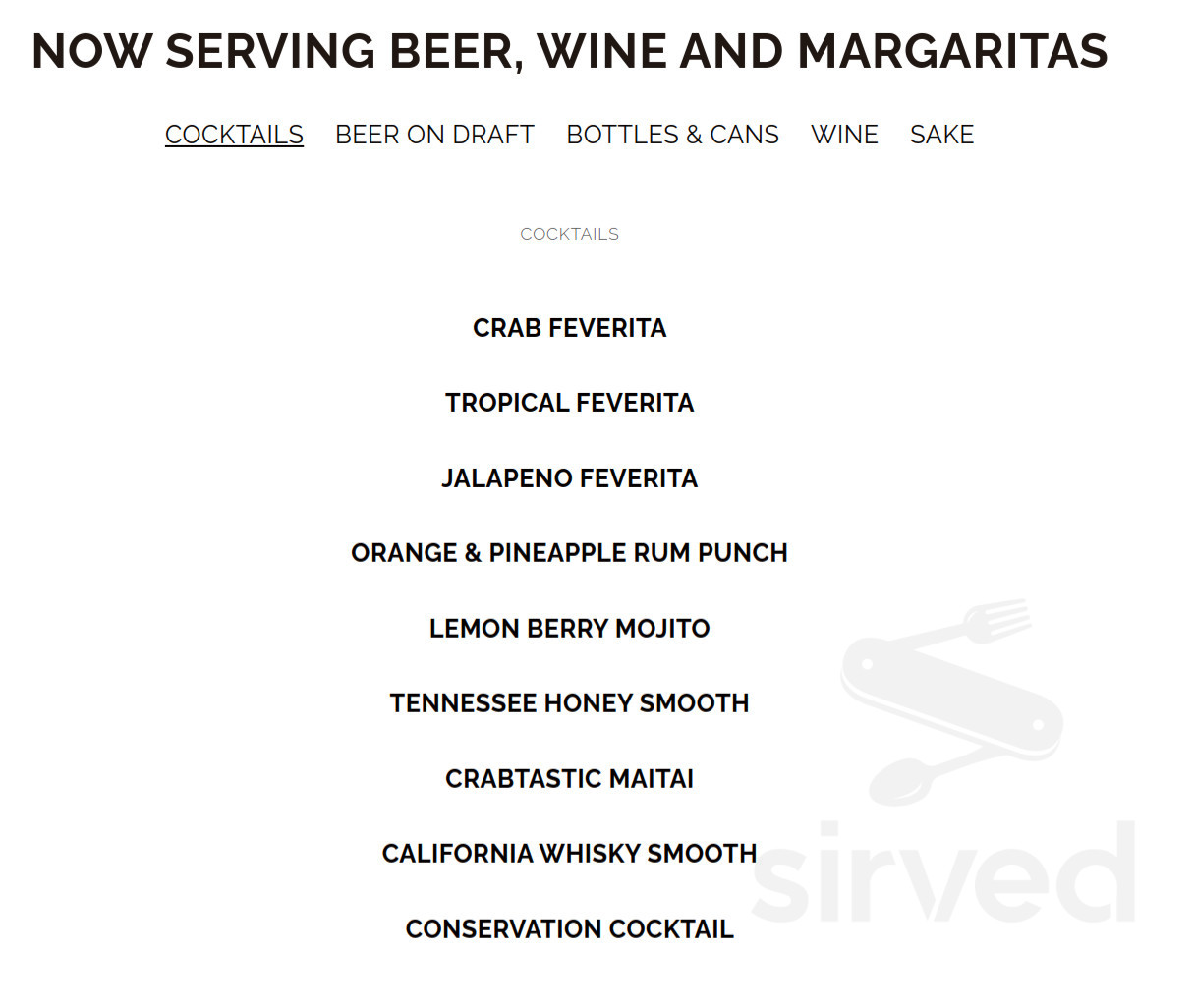 Crab Fever Murfreesboro menu in Murfreesboro, Tennessee, USA