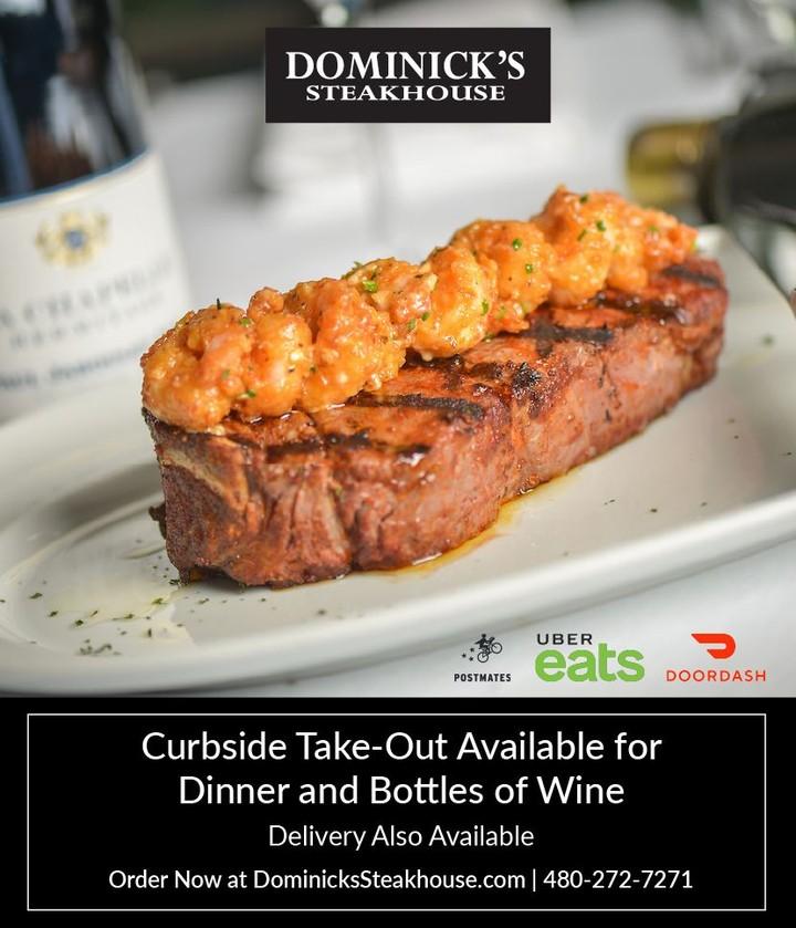 Dominick's Steakhouse menu in Scottsdale, Arizona, USA