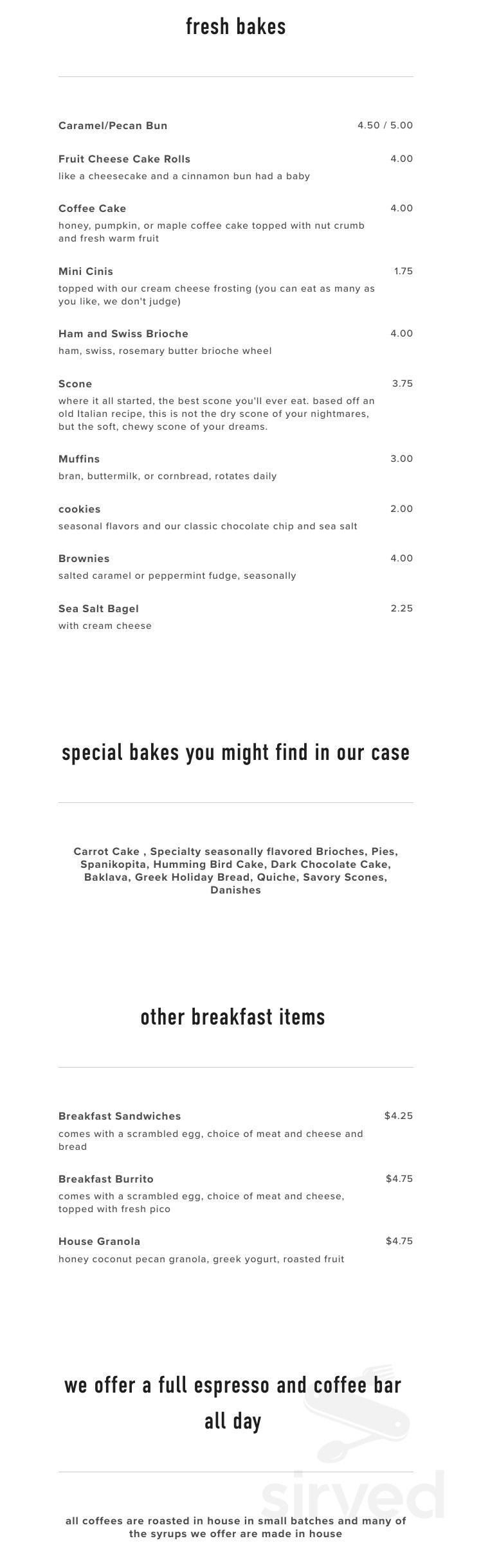 Lake Superior Bakehouse menu in Duluth, Minnesota