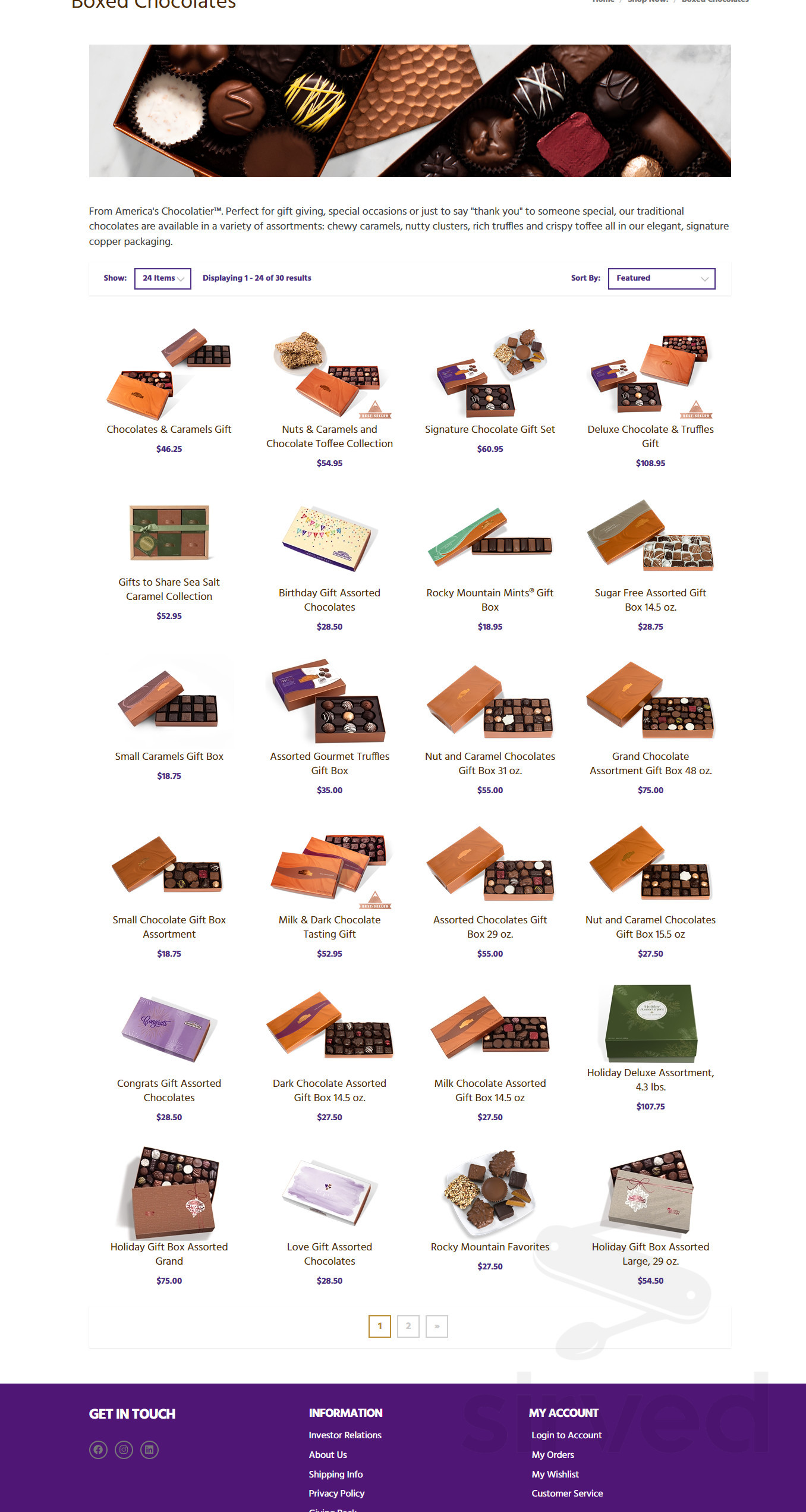 Rocky Mountain Chocolate Factory menus in Leavenworth, Washington