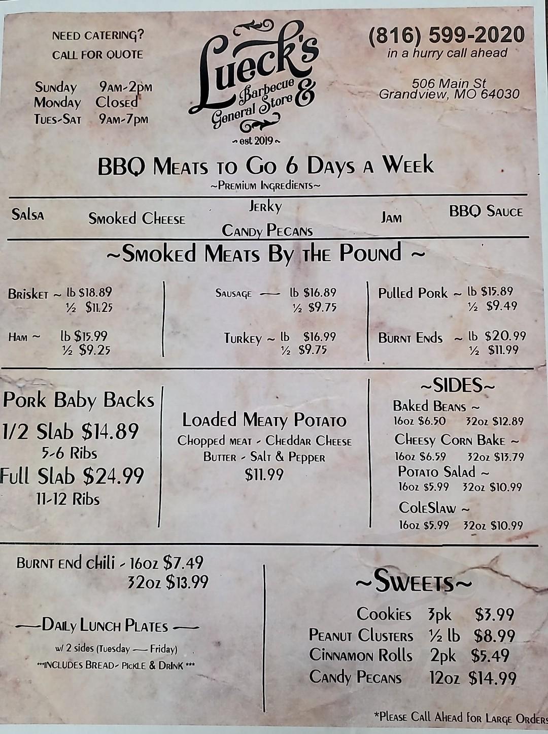 Lueck's Barbecue & General Store in Grandview, Missouri, United States