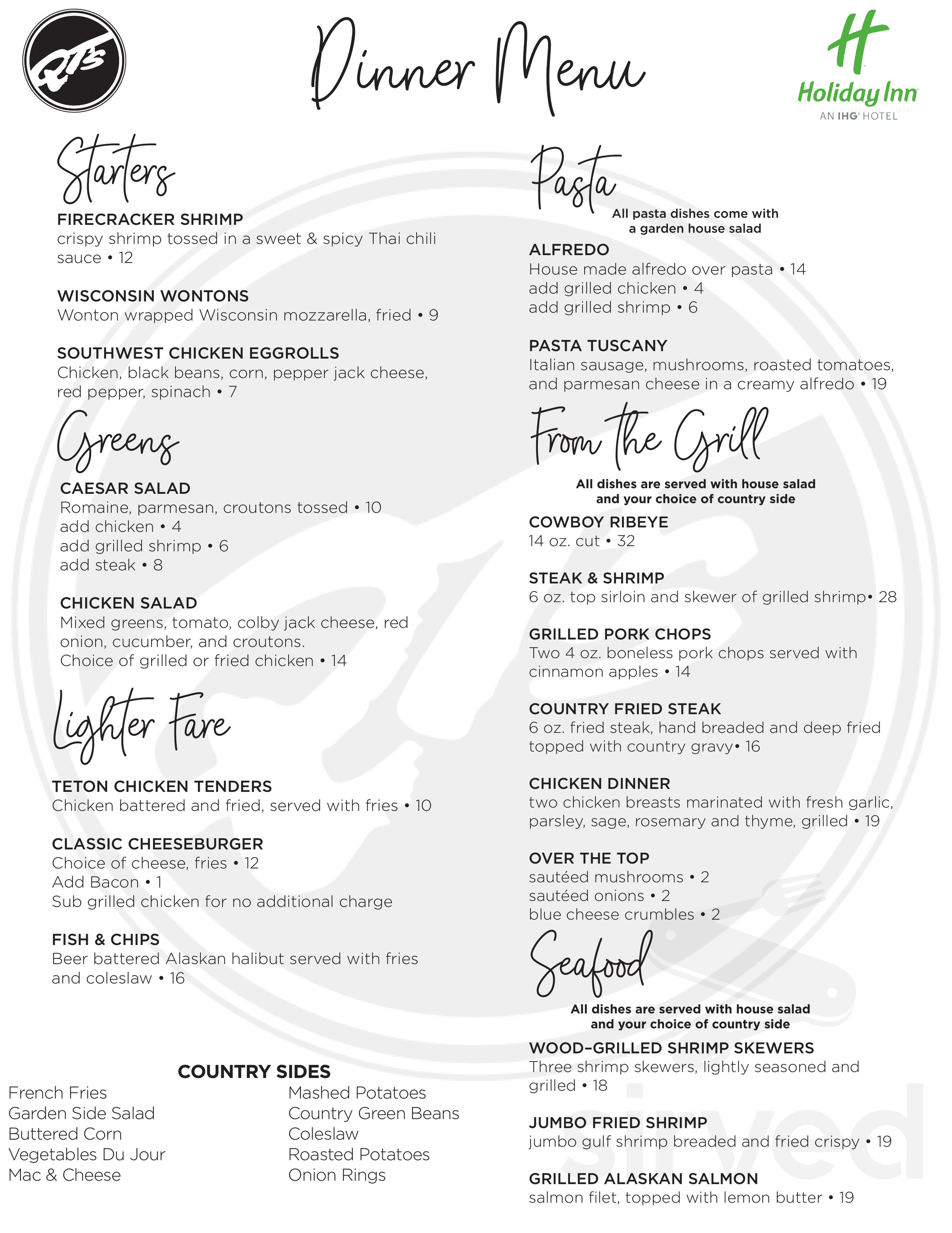 Menu for QT's Restaurant in Cody, WY | Sirved