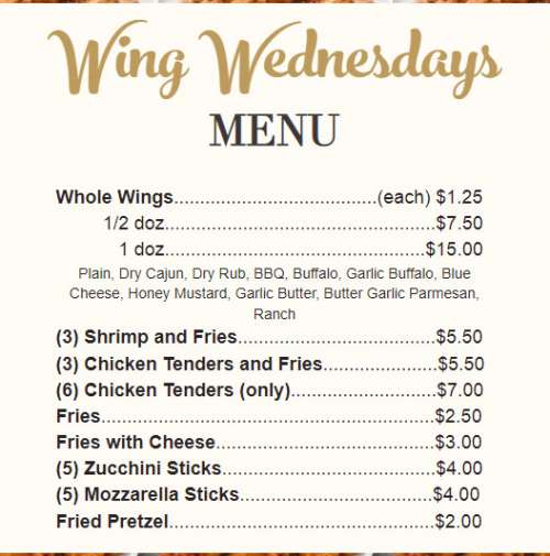 Aliquippa Croatian Center menu in Aliquippa, Pennsylvania, USA