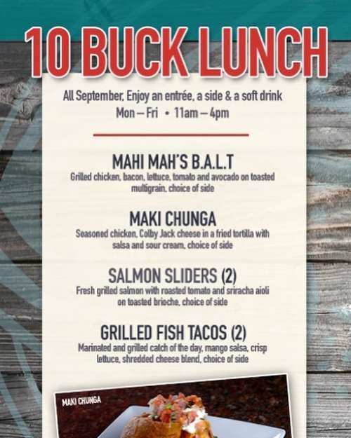 Mahi Mah's Seafood Restaurant & Sushi Saloon menu in Virginia Beach