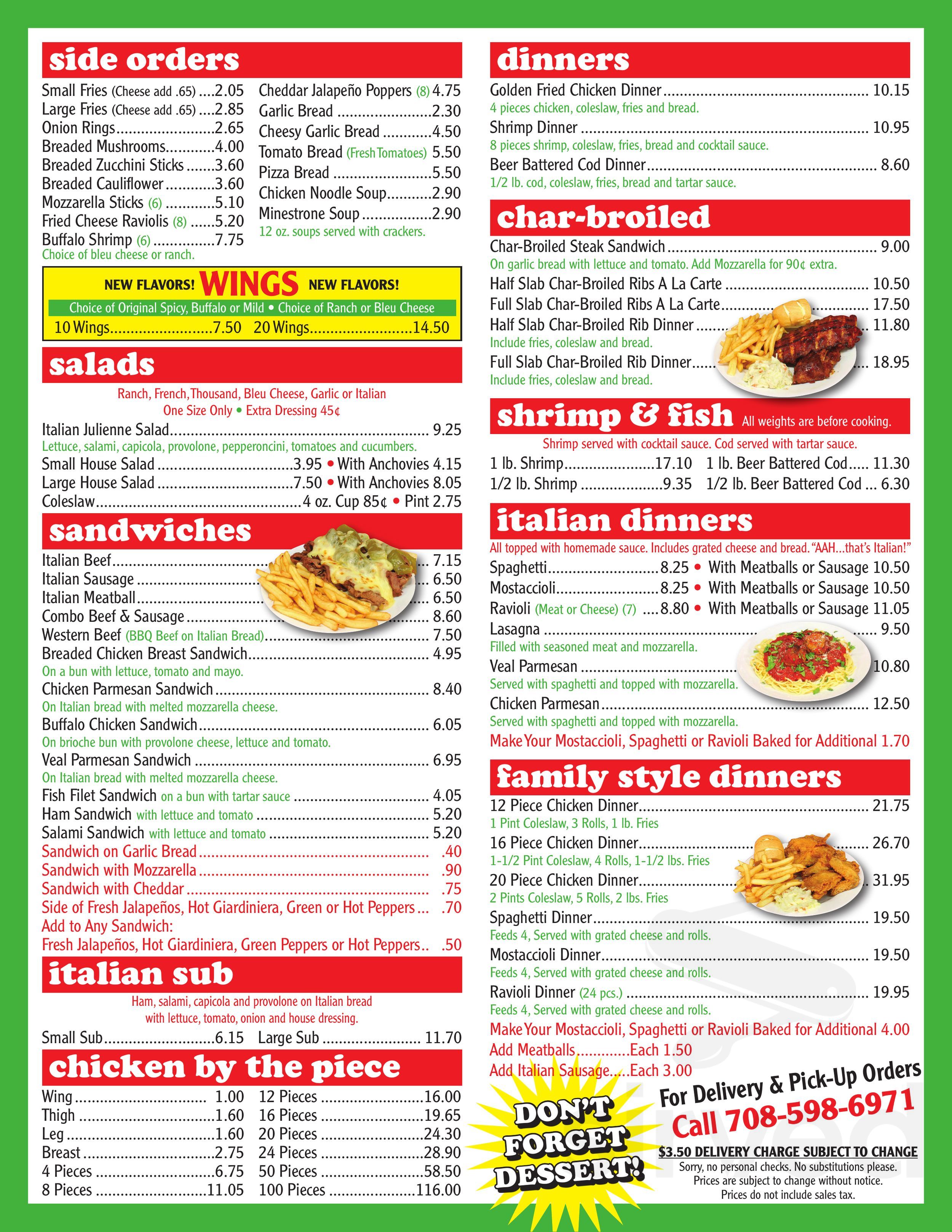 Fasano's Pizza menus in Justice, Illinois, United States