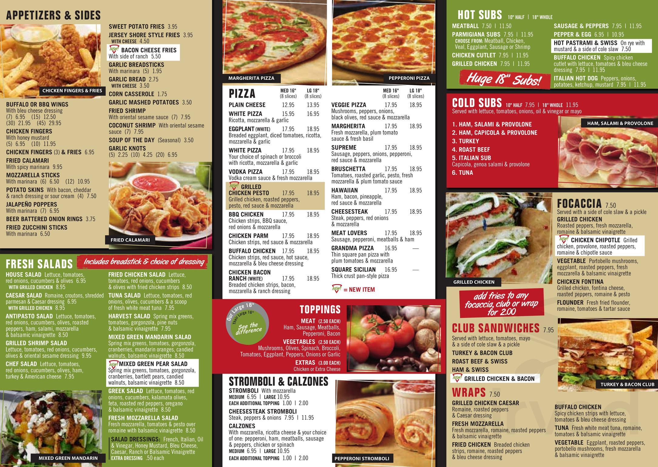Mike's Pizza menus in New Jersey, United States