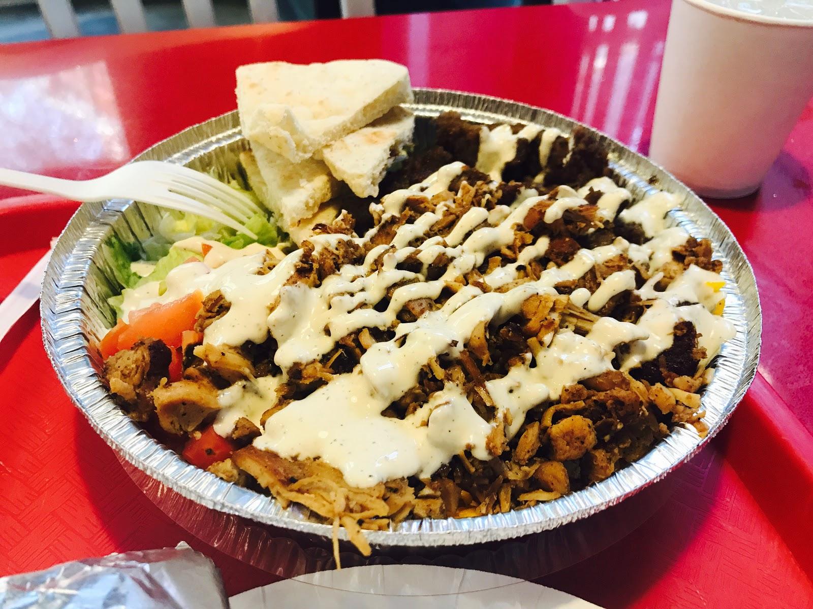 The Halal Guys menu in Fremont, California, USA