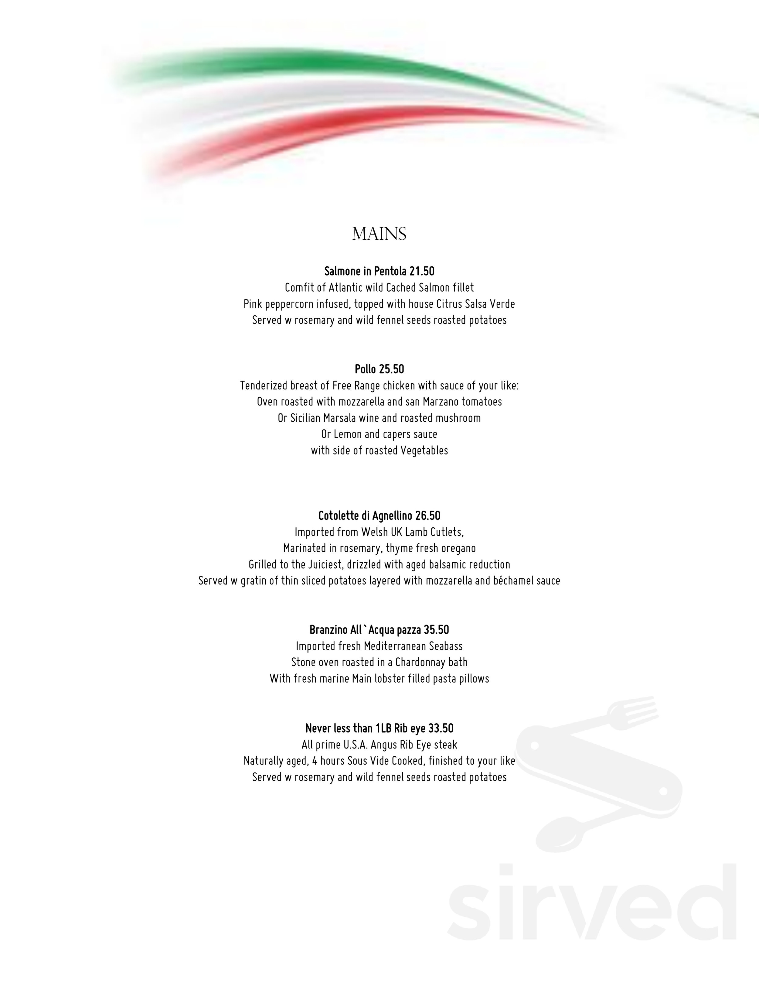 Vero Italian menus in Miami, Florida, United States
