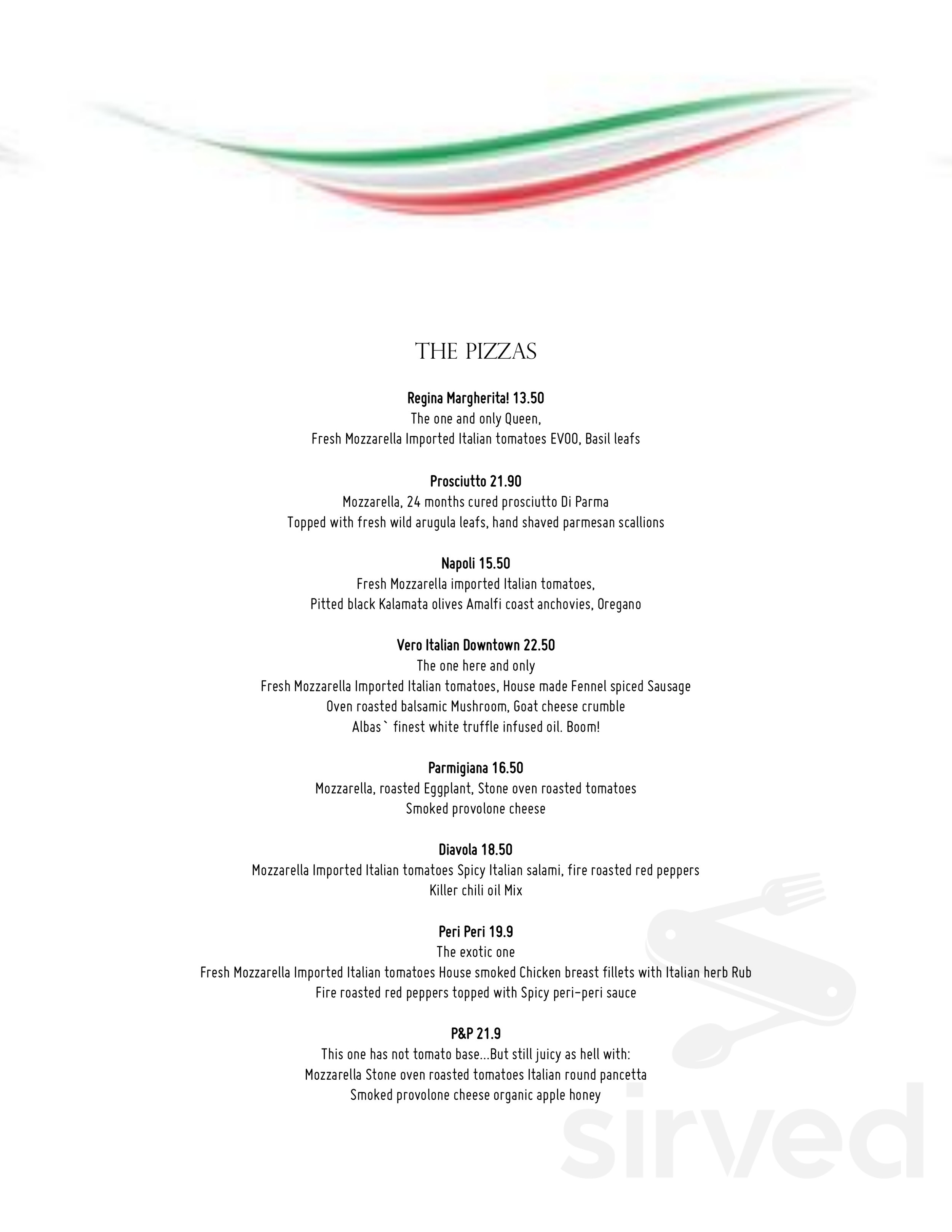 Vero Italian menus in Miami, Florida, United States