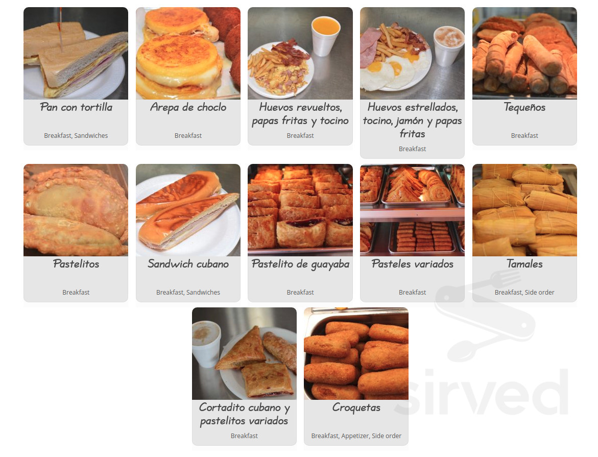 El Palacio de los Jugos menu in Miami Beach, Florida, USA