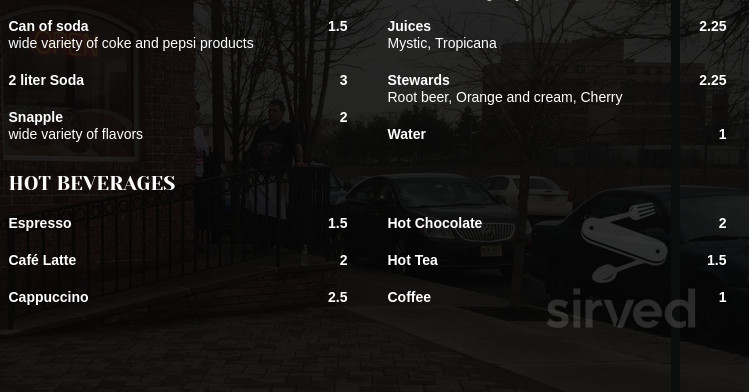 Eli's Pizza Pasta Ristorante menu in Elizabeth, New Jersey, USA