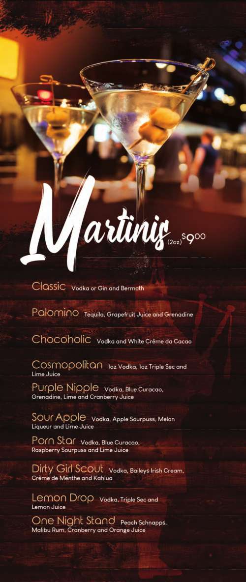 Piper Arms Pub Kitchener menu in Kitchener, Ontario, Canada