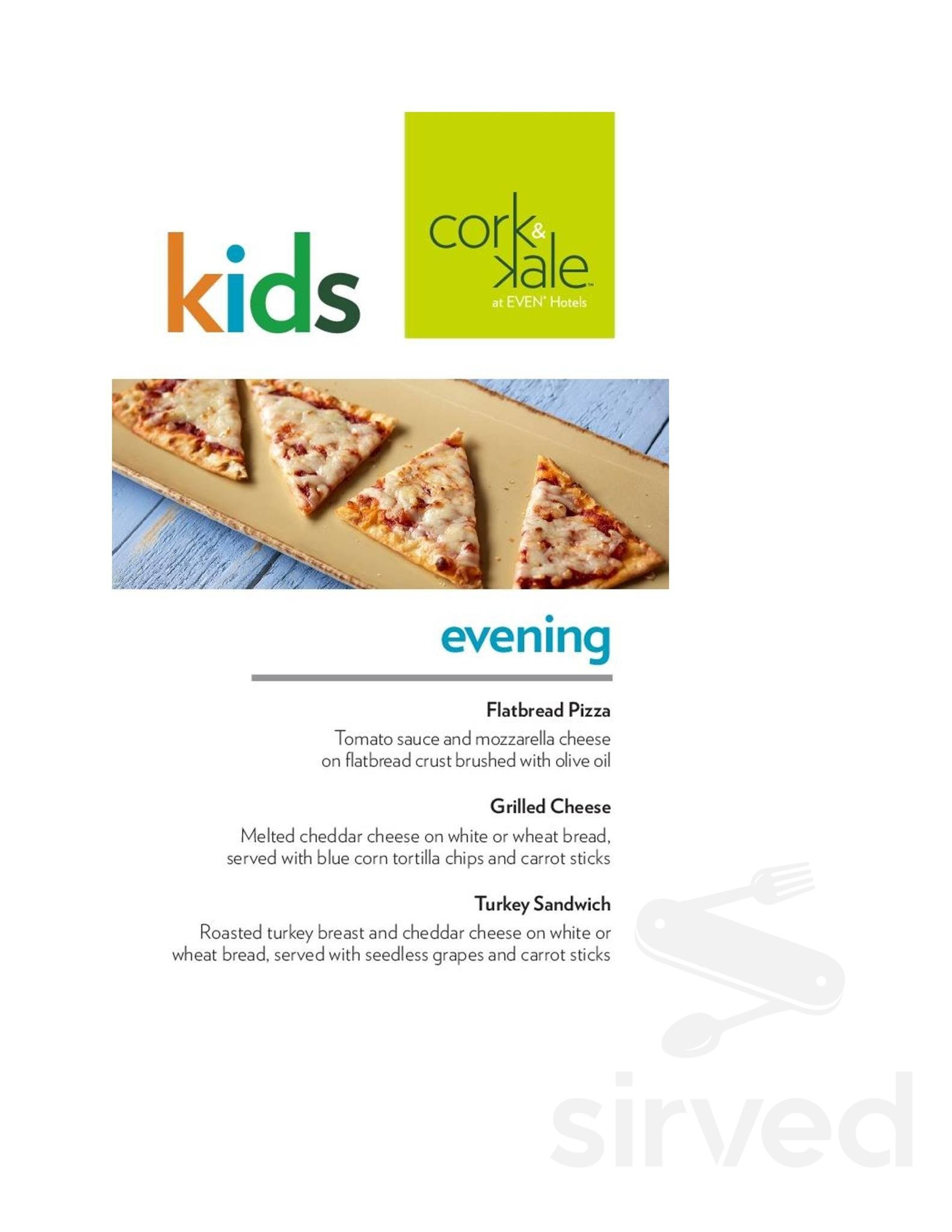 Cork & Kale Eugene menu in Eugene, Oregon, USA