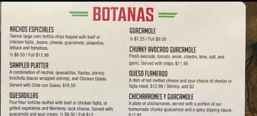 Menu for El Refu in Humble, TX | Sirved