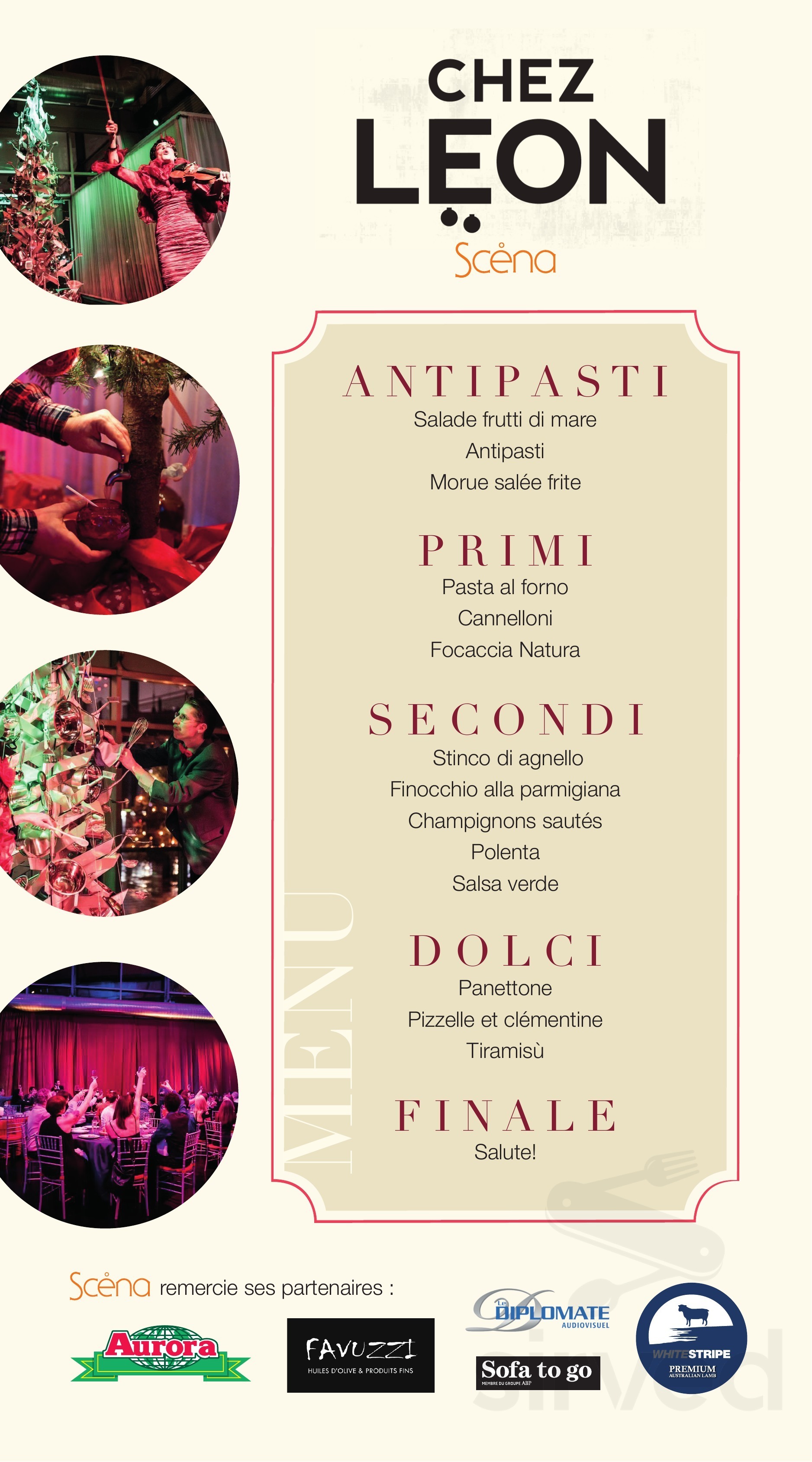 Scena Menu Menu - Montréal QC's Scena | Sirved