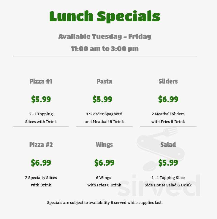 Vaccaro's Pizza & Pasta menus in Mansfield, Missouri, United States