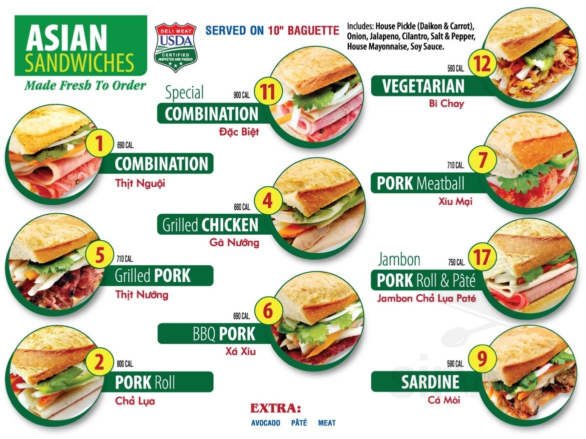 Lee's Sandwiches menu in Orange, California, USA