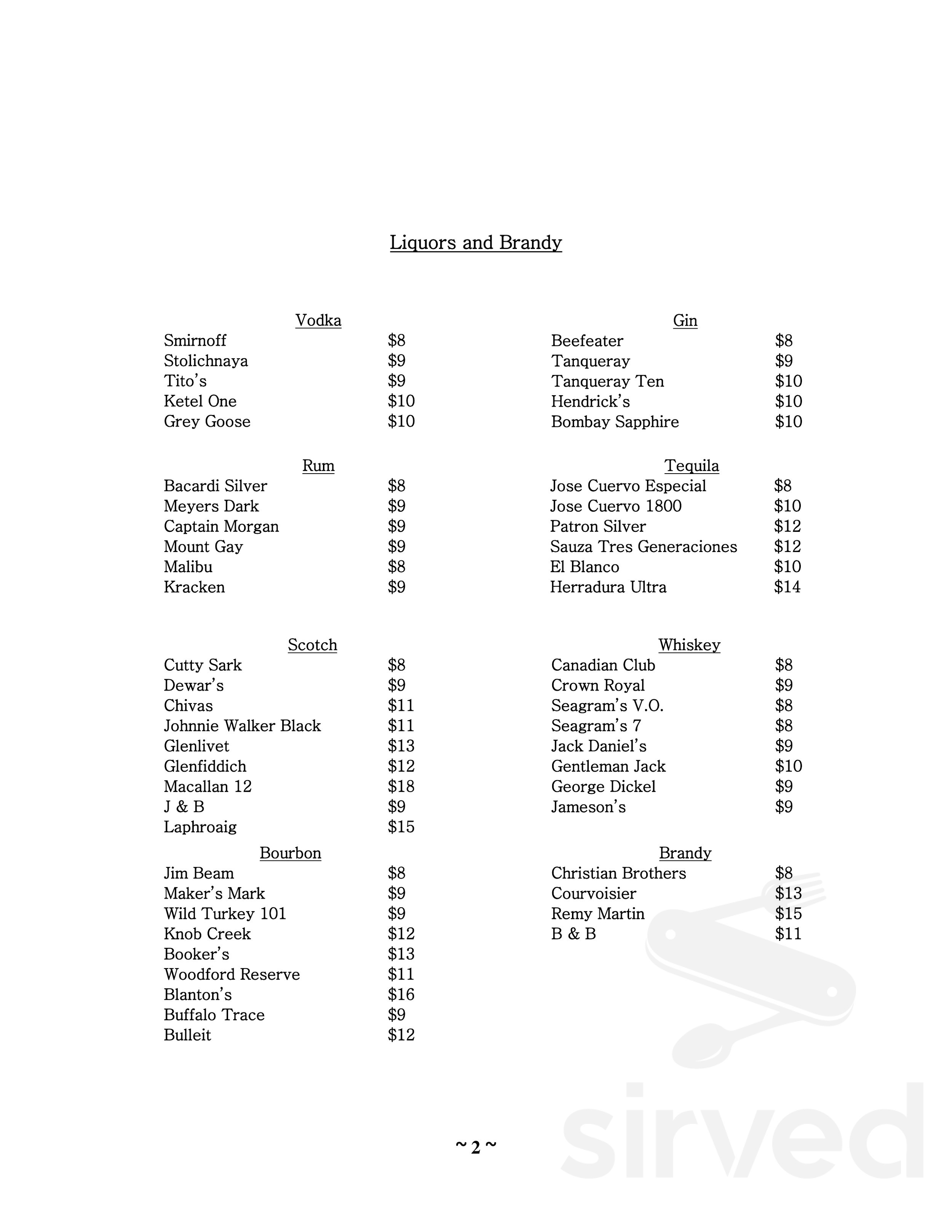 The Best Cellar menu in Blowing Rock, North Carolina, USA