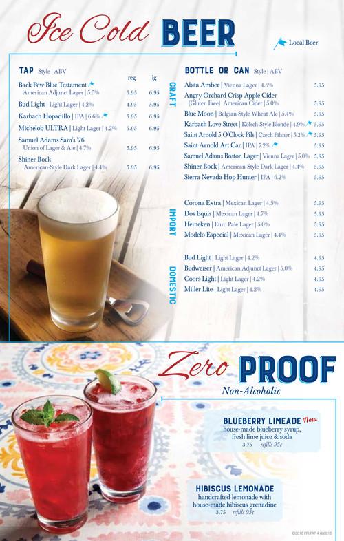 Pappas Seafood House menu in Humble, Texas, USA
