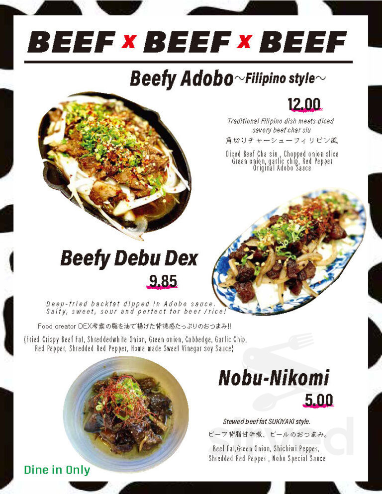 Kamitoku Ramen Ward Center menu in Honolulu, Hawaii, USA