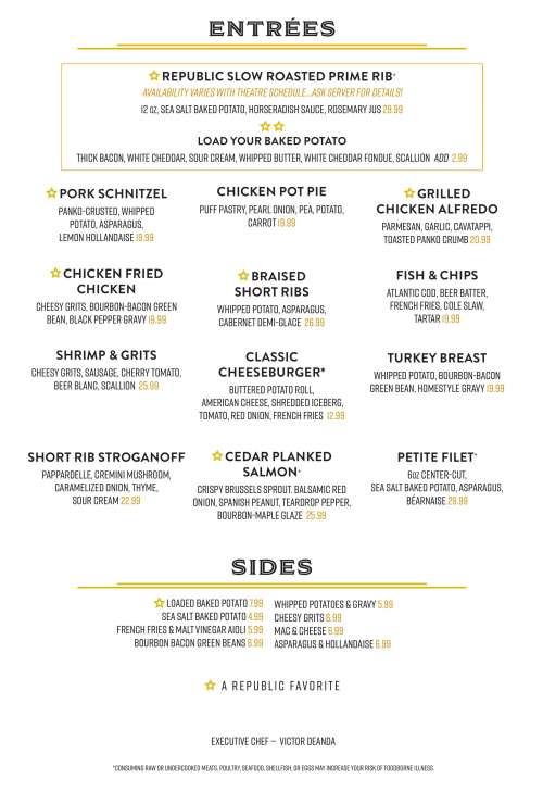 Local Republic Menu Republic Food and Drink menu in Cleveland, Ohio, USA
