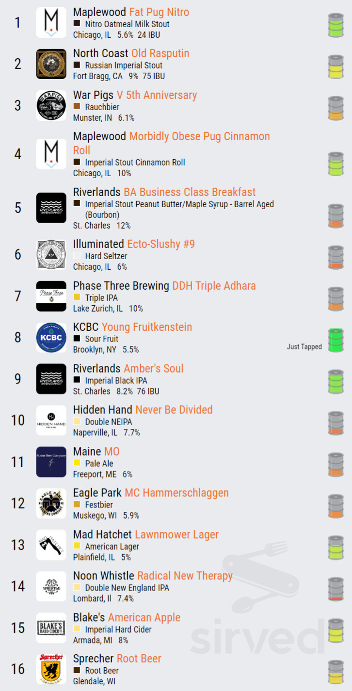 Flight Tasting Room & Bottle Shoppe menu in Yorkville, Illinois, USA