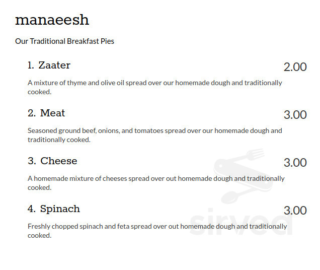 Cedar's Food Mart and Grill Halal Menu - Springfield, Massachusetts ...