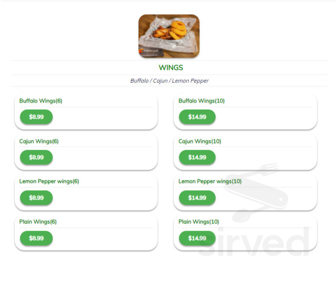 Crafty Crab Seafood menu in District Heights, Maryland, USA