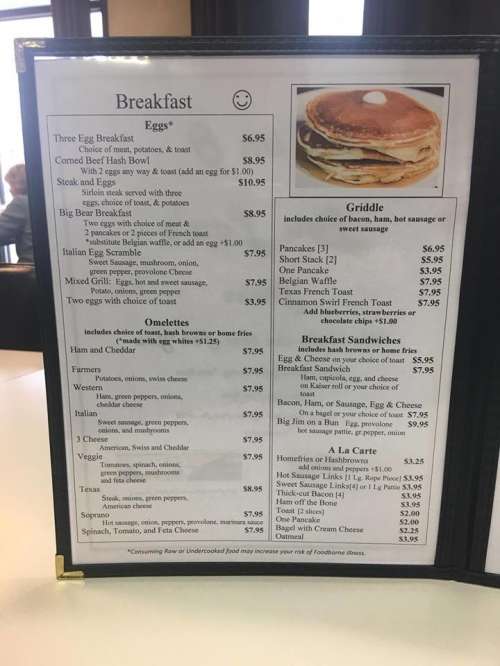 Ma and Pop's Country Kitchen menu in Bethel Park, Pennsylvania, USA