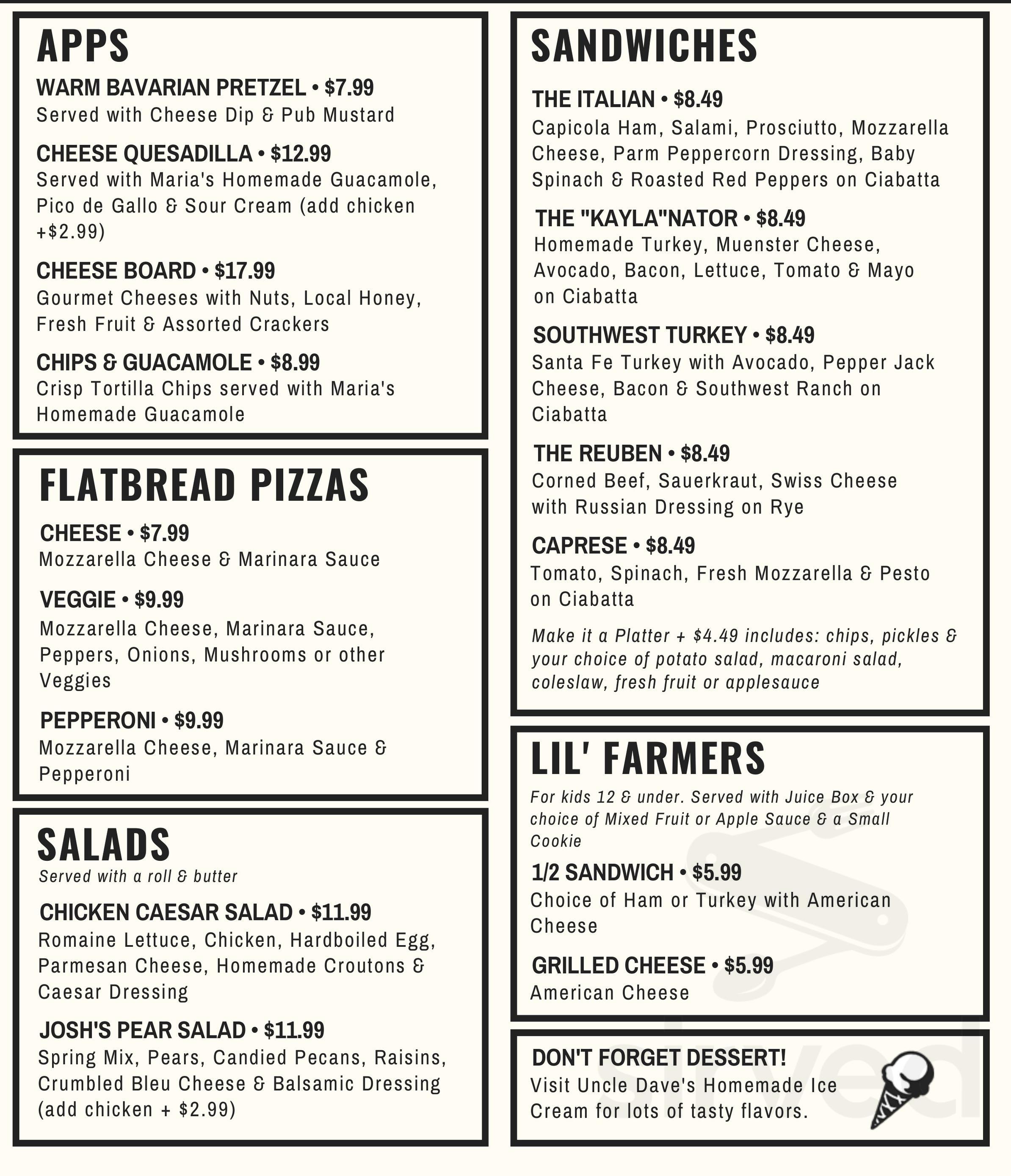 Stone Throw Menu Menu for Stone's Throw in Morrisville, PA | Sirved