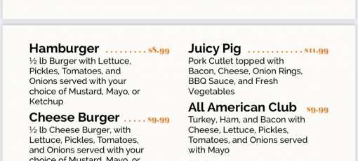 Backwoods Rambling Menu Menu for Backwoods Texas Style Grill in Cross Plains, TX | Sirved