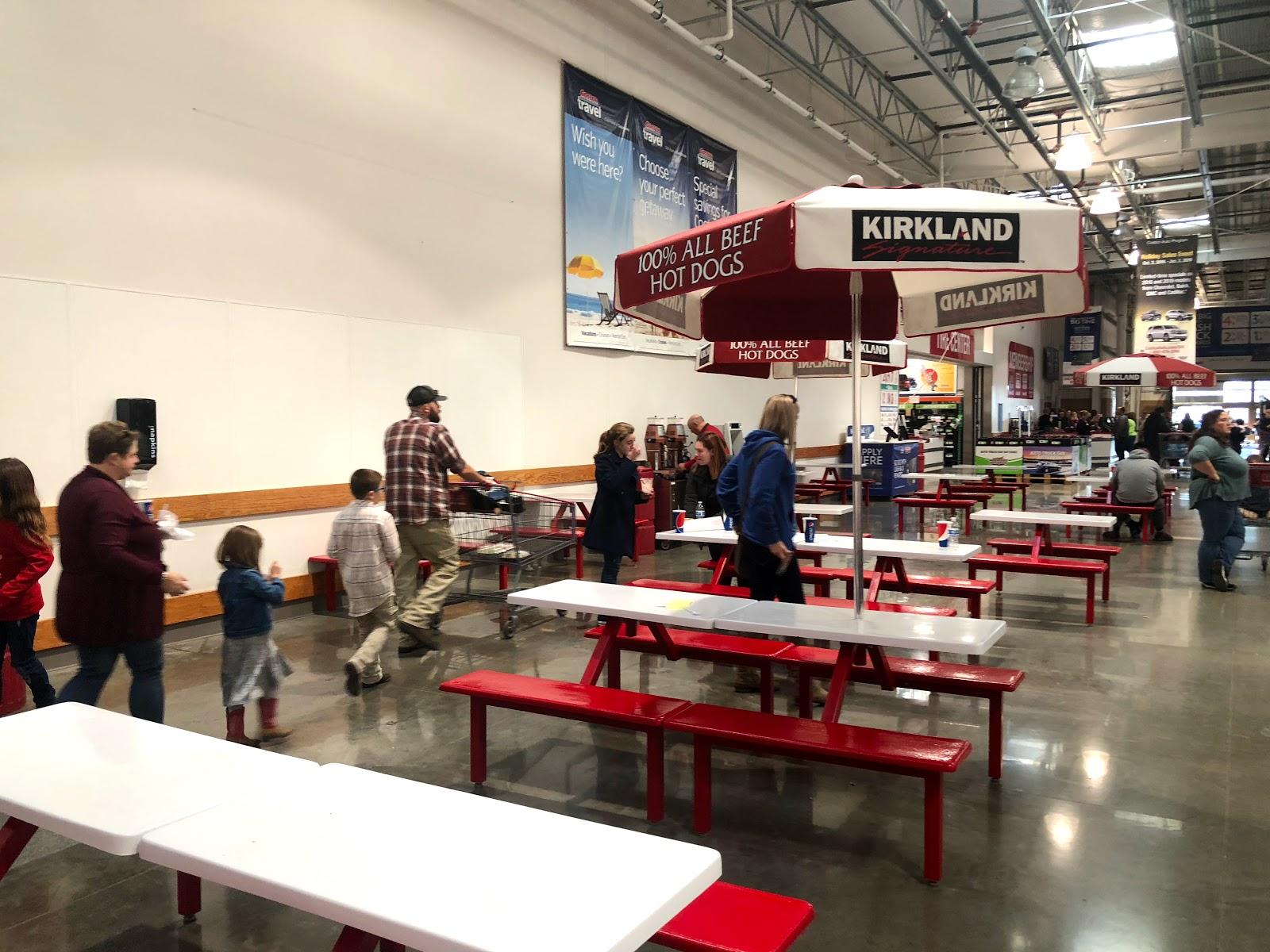 Costco Food Court menu in Florence, Kentucky, USA